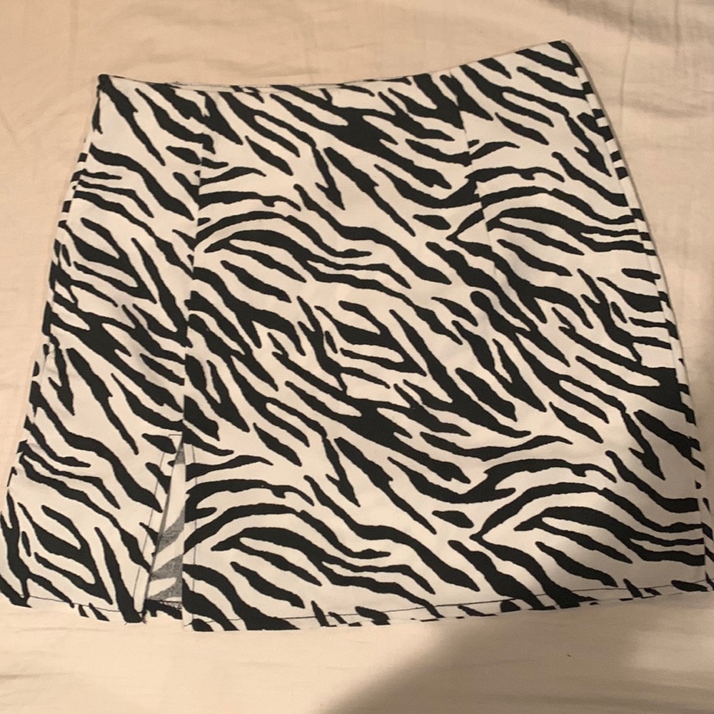 shein zebra skirt